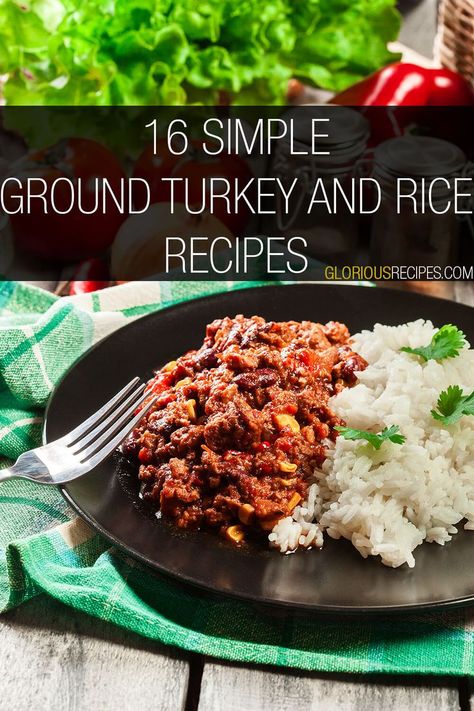 Ground Turkey And Rice Recipes Turkey And Rice Recipes, Ground Turkey And Rice Recipes, Turkey Rice Bowl Recipe, Ground Turkey Dishes, Ground Turkey And Rice, Cooked Rice Recipes, Ground Turkey Burgers, Turkey And Rice, Ground Turkey Recipes Easy