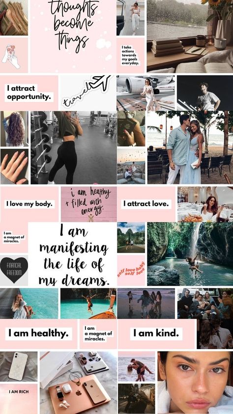 Vision Board Manifestation Self Care, Wallpapers For Manifestation, Money And Love Manifestation Wallpaper, Affirmation Vision Board Wallpaper, Positivity Aesthetic Wallpaper, Wallpaper For Money Attraction, Manifesting Lockscreen Aesthetic, Self Love Vision Board Wallpaper, Manifestion Wallpaper Aesthetic