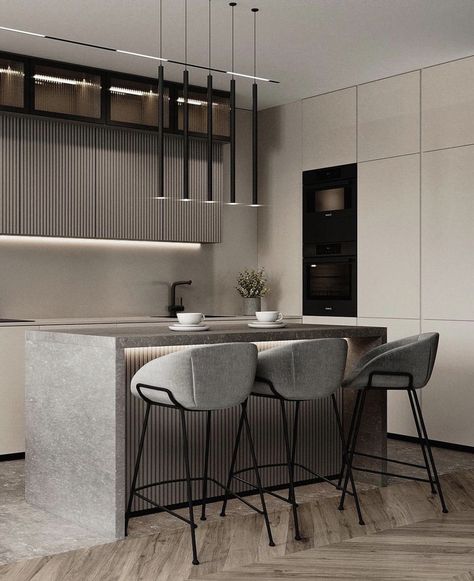 Kitchen Wall Tiles Design, Apartment Bathroom Design, Elegant Kitchen Design, Modular Kitchen Design, Sepang, Modern Kitchen Interiors, Kitchen Wall Tiles, House Design Kitchen, Kitchen Design Decor