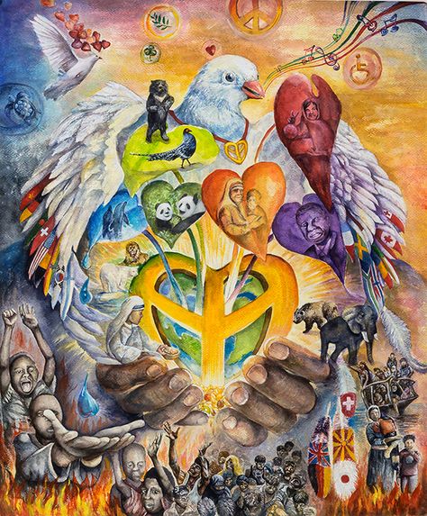 The Art of Kindness: Peace Poster Winner Paints a World of Compassion | Lions Clubs International Humanity Poster, Poster Ideas Drawing, Peace Drawing, Peace Painting, Lions Clubs International, Peace Poster, Painting Competition, Peace Art, Poster Drawing