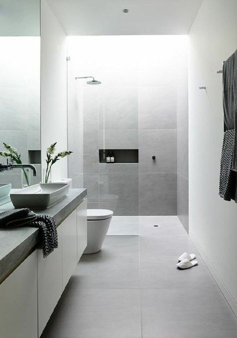 30+ Minimal Bathroom Design Inspiration - The Architects Diary Minimal Bathrooms, Makeover Kamar Mandi, Dekorere Bad, Minimal Bathroom, Decor Baie, Small Tiles, Bathroom Design Inspiration, Bathroom Tile Designs, Bathroom Goals