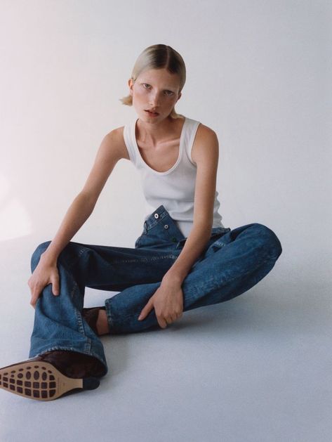 Vogue Czechoslovakia, Denim Photoshoot, Model Headshots, Mode Editorials, Photoshoot Studio, Model Test, Img Models, Studio Photoshoot, December 2022