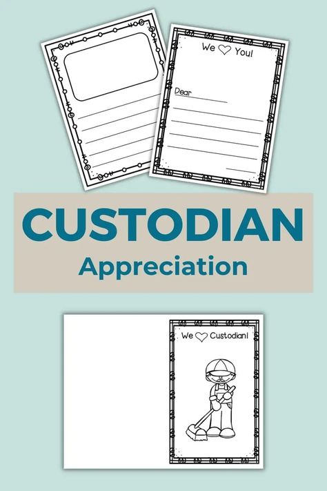 Custodian Appreciation - The Teacher Support Hub Custodian Appreciation Ideas, Janitor Appreciation, Custodian Appreciation, School Custodian, Miracle Workers, Math Websites, Thank You Note Template, Reading Boards, Teacher Websites