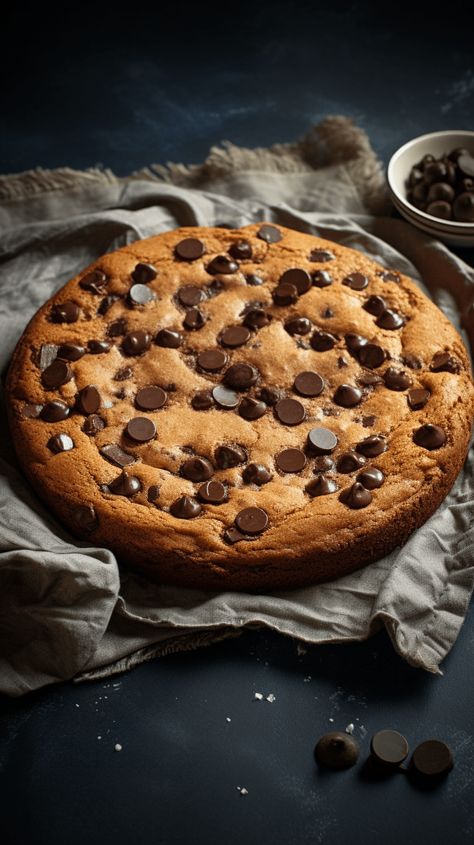 Chocolate Chip Cookie Cake [40 Minutes] - Chasety Cookie Cake Photography, Cupcake Recipes Uk, Cookie Wallpaper, Desserts Photography, Pie Photography, Sugar Free Cookie Recipes, July Wallpaper, Chocolate Chip Cookie Cake, Best Chocolate Chip