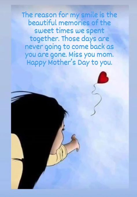 Mothers Day Heaven, Mother's Day In Heaven, In Loving Memory Quotes, Miss Mom, Miss You Mom, Heaven Quotes, Life Thoughts, Angels In Heaven, Memories Quotes