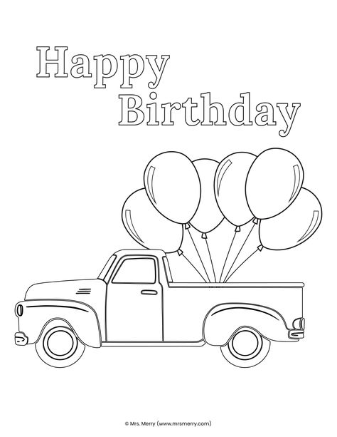 free happy birthday truck coloring sheet Happy Birthday Colouring In Pages, Free Printable Birthday Coloring Pages, Happy Birthday Coloring Pages For Adults, Free Birthday Coloring Pages, Happy Birthday Dad Coloring Page, Happy Birthday Coloring Pages Printables Free, Birthday Card Coloring Printable, Happy Birthday Coloring Pages Printables, Birthday Coloring Pages Free Printable