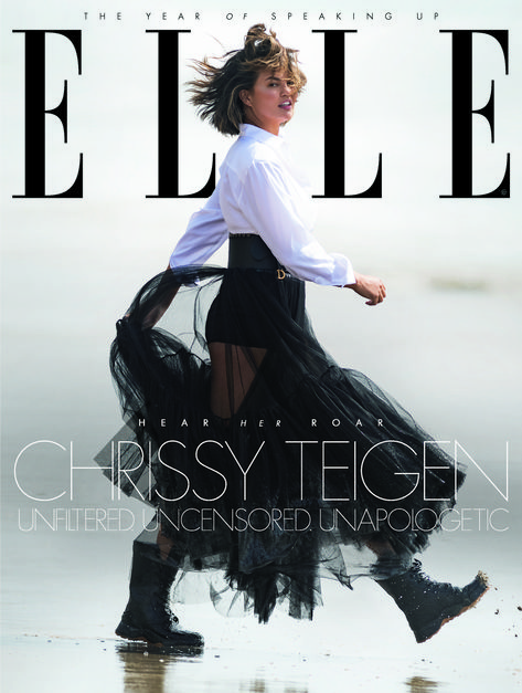 Chrissy Teigen Didn't Think She Would End Up Marrying John Legend - ellemag Elle Covers, Elle Cover, Christine Teigen, 잡지 레이아웃, Fashion Magazine Cover, Magazine Cover Design, Fashion Cover, Vogue Covers, Chrissy Teigen