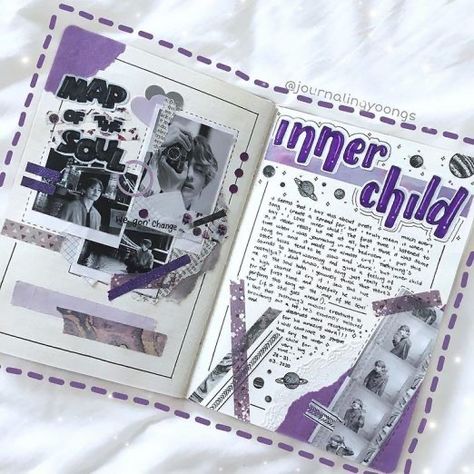 Bts Diary, Journal List, Bullet Journal Essentials, Purple Diary, Bts Journal, Beautiful Dawn, Music Journal, Bullet Journal Spreads, Bullet Journal Cover Ideas