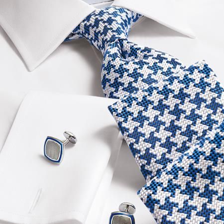 Luxury blue oversized End-on-End puppytooth tie Shirt Tie Combo, Shirt And Tie Combinations, Fancy Accessories, Mens Fasion, Shirt And Tie, Luxury Ties, Dress Shirt And Tie, Tie Men, Charles Tyrwhitt