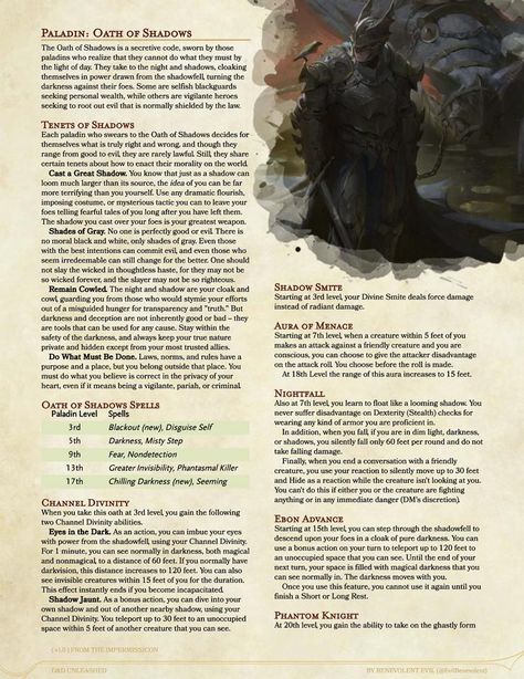 Imgur: The magic of the Internet Paladin Homebrew, Paladin Oath, Homebrew Classes, Dark Paladin, Shadow Magic, Dnd Paladin, Dnd Homebrew, Dnd Stories, D D Classes