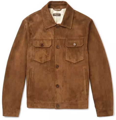 Best Men's Suede Trucker Jackets in 2019 | Valet. Suede Trucker Jacket, Trucker Jacket Men, 10 Essentials, Jacket Beige, Western Jacket, Mens Designer Fashion, Ermenegildo Zegna, Mens Style, Loro Piana