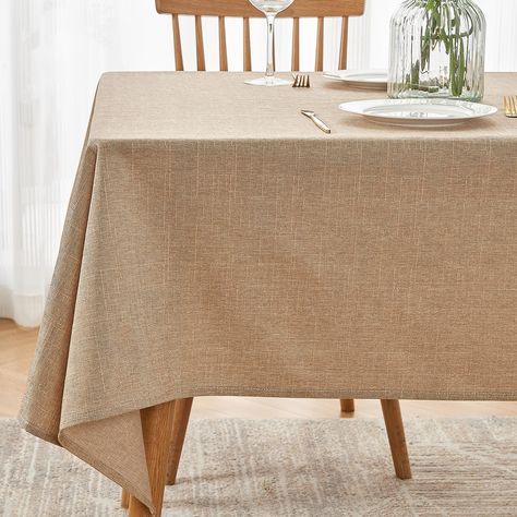 PRICES MAY VARY. Premium Fabric Craft: Tyalez tablecloths are crafted from quality 180GSM faux linen fabric (by Polyester). Keeps your table surface protected from spills and scratches. perfect for decorate your tables. Rectangle table protector 60x84 inch. Multiuse for 6-8 foot rectangular tabletops. Stain & Water Proof Tablecloth: The TPU coating on the bottom of the tablecloth ensures water, stain, and slip resistance, that easily protect your tables and furniture from scratches, stains and s Farmhouse Tablecloth, Spring Tablecloths, Fabric Table, Rectangle Tablecloth, Rectangle Table, Stain Resistant Fabric, Table Cover, Tablecloths, Table Cloth