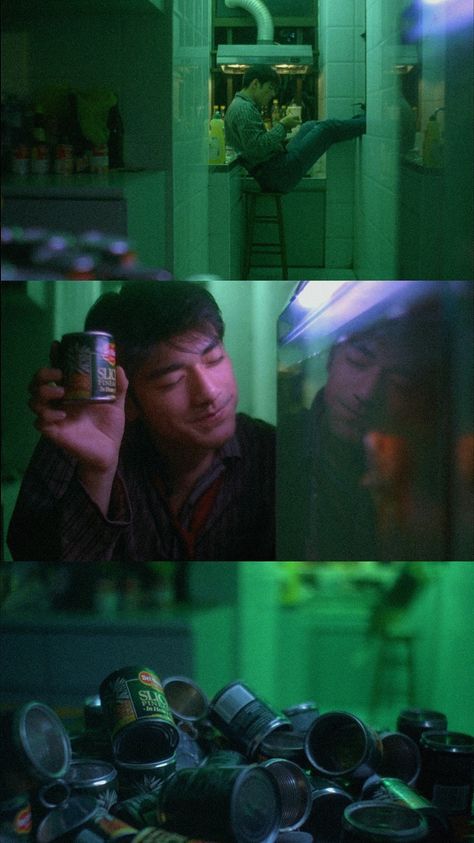 Chunking Express Cinematography, Chungking Express Pineapple, Wong Kar Wai Stills, Chungking Express Cinematography, Wide Shot Cinematography, Cinematic Movie Shots, Chungking Express Wallpaper, Chungking Express Aesthetic, Wang Kar Wai