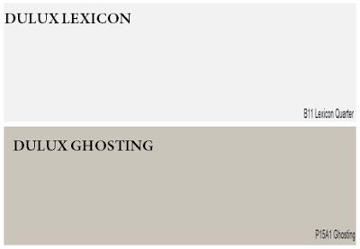 My Paint Pots: Gloss white from skirting board to the chair rail = Dulux Lexicon.  Wall colour = Dulux Ghosting Lexicon Paint Walls, Dulux Lexicon, Painter Decorator, Exterior Gray Paint, Shed Makeover, House Colour, Hallway Colours, Painted Brick House, House Colours