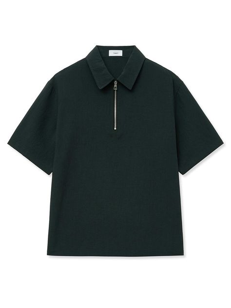 This is a comfortable and modern top that is made out of high quality polyseter 100% fabric. With design detail of semi oversized silhouette and half zip up on the neckline, it gives a trendy and refined look.- Semi oversized silhouette- String and stopper on the hem- Half zipper on the neckline Mens Button Up Shirts, Zip Up Shirt, Half Zip Shirt, Muslimah Photography, Grafic Tees, African Dresses Men, Zipper Shirt, Classy Outfits Men, Modern Tops