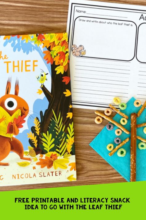 Grab the FREE printable and see the snack idea to use withThe Leaf Thief. It’s a fun Literacy Snack Autumn Leaves Read-Aloud for fall! The Leaf Theif Craft, The Leaf Thief Activities, The Leaf Thief, Story Retelling, Literacy Activities Preschool, Leaves Changing Color, Visual Recipes, Free Printable Activities, Steam Activities