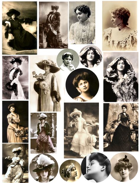 Women Images, Photos Collage, Free Collage, Etiquette Vintage, Free Vintage Printables, Portrait Vintage, Printable Images, Images Vintage, Clip Art Vintage