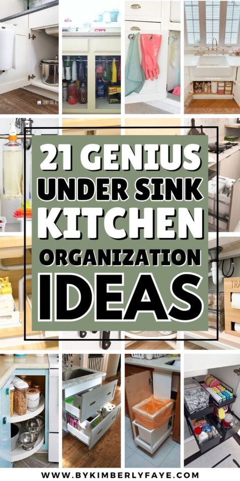 Under Sink Kitchen Organization Ideas Organization Under Kitchen Sink, Sink Kitchen Organization, Organizing Under Kitchen Sink, Under Sink Organization Kitchen, Under The Sink Organization Kitchen, Diy Organizing Ideas, Under The Kitchen Sink Organization, Kitchen Under Sink Organization, Sink Organization Kitchen