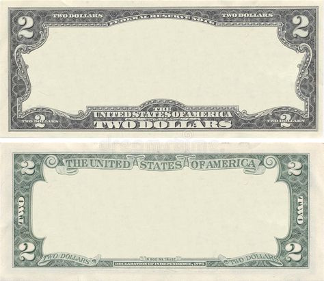 Clear 2 dollar banknote pattern. For design purposes stock photos Printable Place Cards Templates, Queen Of Hearts Tattoo, Banknotes Money, Money Stickers, Money Template, Printable Place Cards, Dollar Banknote, Currency Design, Money Tattoo