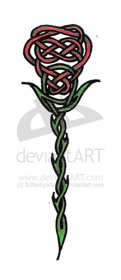 Celtic Rose by ~flutterbyefaery on deviantART Mens Arrow Tattoo, Celtic Rose, Rose Tattoo Forearm, Celtic Artwork, Celtic Knot Tattoo, Celtic Cross Tattoos, Best Tattoo Ever, Celtic Knot Jewelry, Irish Tattoos