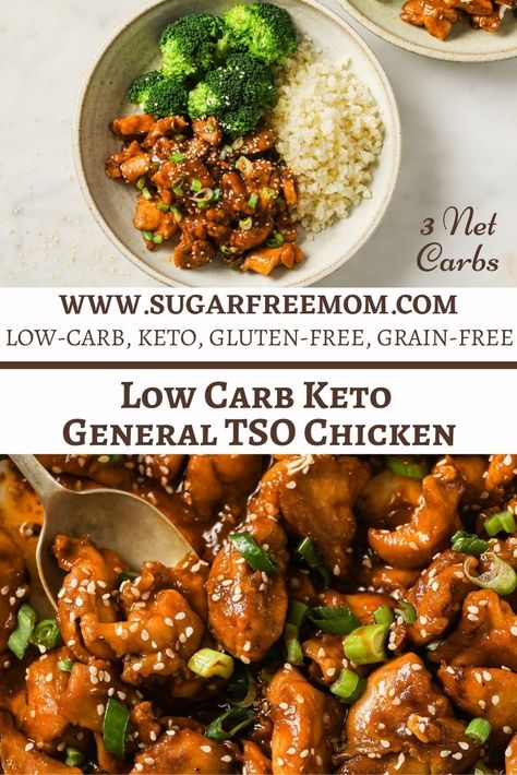 Asian Keto Recipes Low Carb, Low Carb Low Dairy Recipes, Keto Hibachi Chicken, Low Carb General Tso Chicken, Low Carb Bourbon Chicken, Low Carb Dairy Free Dinner, Keto General Tso Chicken Easy, Low Carb Japanese Recipes, Low Carb Ground Chicken Recipes