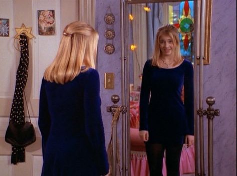 Sabrina the Teenage Witch (@spellmanianstyle) • Instagram photos and videos Movie Fashion Inspiration, Sabrina Spellman Outfit, Sabrina Spellman Style, Witch Season, Tv Characters Outfits, Sabrina Witch, Midnight Blue Dress, Sabrina The Teenage Witch, 00s Fashion