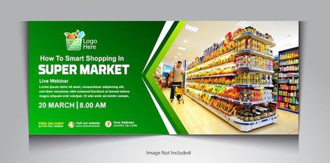 Super market banner design template | Premium Vector #Freepik #vector #price #promotion #special #discount Supermarket Banner Design, Super Market Design, Promotion Banner Design, Market Banner, Grand Opening Banner, Shop Banner Design, Variety Food, Store Banner, Supermarket Design