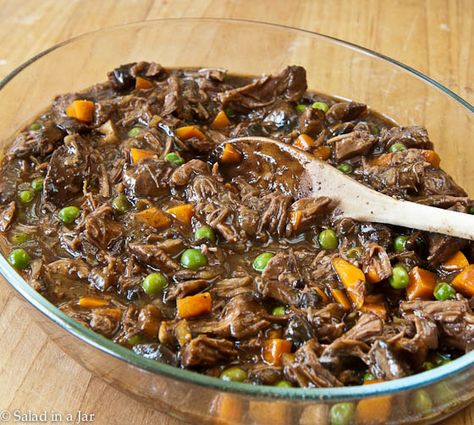 Throw this together with leftovers (or not) from yesterday's roast. #shepherdspie #leftoverbeef #supper #dinner #traditionalEnglishfood #recipe #beef #leftovers Leftover Pot Roast, Easy Pot Roast, Leftover Roast Beef, Leftover Beef, Frugal Recipes, Recipe Beef, Potato Toppings, Steak And Mushrooms, Vegetable Beef Soup