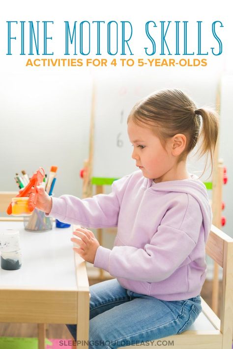 Want to strengthen your child's small hand muscles? Check out these fine motor skills activities for 4-5 year olds you can do at home! Fine Motor Skills Activities 4 Year, Activities For 5 Year Boy, Activities For 5yrs Old, Eye Hand Coordination Activities, Hand Muscles, Coordination Activities, Kinesthetic Learning, Savannah Rose, Independent Activities