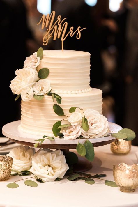 2 Their Wedding Cake, Sweetheart Cake Wedding, Two Tier Wedding Cake Elegant, Wedding Cake With Peonies, Cake With Peonies, Wedding Cake Two Tier, Simple White Wedding Cake, Simple White Wedding, Wedding Cake Simple Elegant