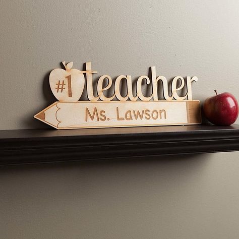 Laser Engraver Projects, Wood Laser Ideas, Cnc Router Projects, Teacher Name Signs, Wood Keepsake, Router Projects, Laser Cut Wood Crafts, Laser Engraved Gifts, Laser Engraved Ideas