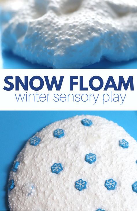 Sensory Play Preschool, Snow Slime Recipe, Winter Sensory Play, Snow Slime, Basic Slime Recipe, Winter Sensory, Sensory Games, Play For Kids, Winter Play