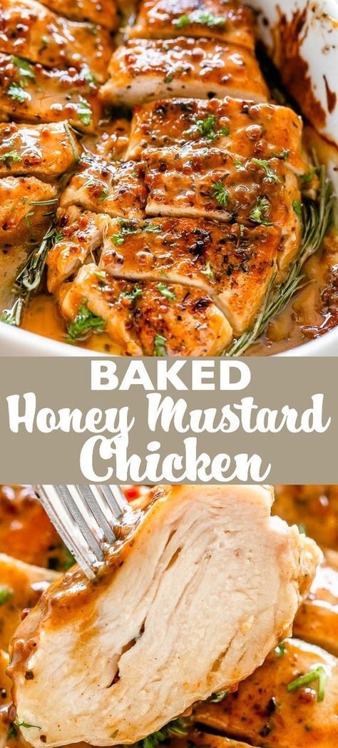 Baked Honey Mustard Chicken, Chicken Thights Recipes, Healthy Dinner Recipes For Family, Chicken Healthy, Honey Mustard Chicken, Mustard Chicken, Healthy Dinner Recipes Chicken, Dinner Recipes For Family, Dinner Healthy