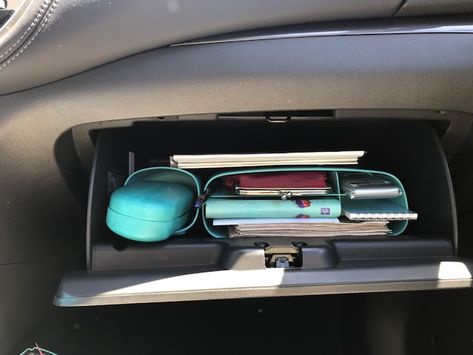 Glove Box Essentials, Car Truck Organization, Car Glove Box Organization, Glove Box Organization, Car Organisation, Organize Car, Organized Car, Car Organization Diy, Car Facts