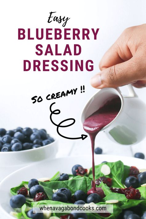 Blueberry Dressing Salad, Blueberry Poppyseed Dressing, Blueberry Vinaigrette Dressing, Beetroot Salad Dressing, Berry Salad Dressing, Blueberry Salad Dressing, Blueberry Dressing, Blueberry Salad Recipes, Blueberry Spinach Salad