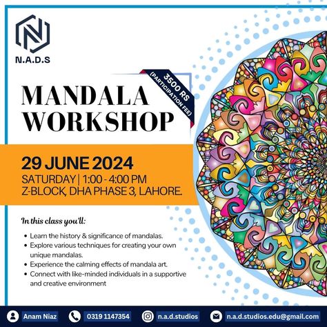 Immerse yourself in the meditative and creative world of mandala art in our comprehensive workshop. Designed for both beginners and seasoned artists, this session will guide you through the intricate and beautiful process of creating your own mandala. You'll learn about the history and significance of mandalas in various cultures, the basic principles of symmetrical design, and advanced techniques to enhance your artwork. Discover the joy of mandala art and unlock your creative potential in ... Symmetrical Design, Mandala Art, The History, Meditation, Create Your Own, Graphic Design, History, Design, Art