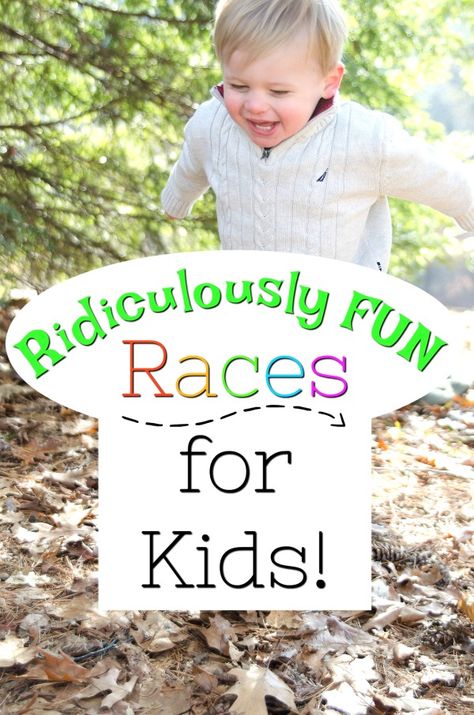 Ridiculously FUN Race Ideas for Kids - How Wee Learn Nature Learning, Child Activities, Preschool Play, Parenting Blogs, Sensory Learning, Diy Montessori, Kids Races, Simple Activities, Running Race