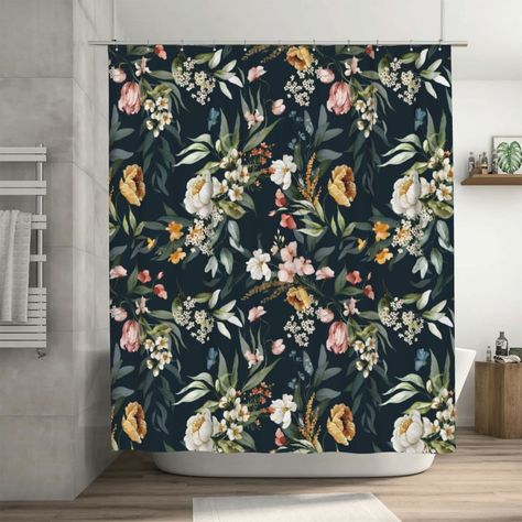 Floral bathroom decor