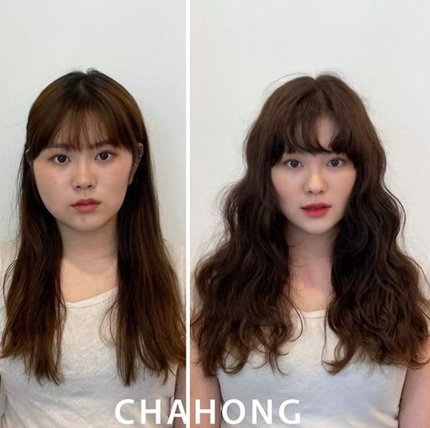 This Hairstylist Shares How A Proper Haircut Changes A Person (30 Pics) Korean Haircut Long, Crown Braids, Chubby Face Haircuts, Hairstyle For Chubby Face, Haircut For Square Face, Korean Haircut, Square Face Hairstyles, Round Face Haircuts, Long Faces