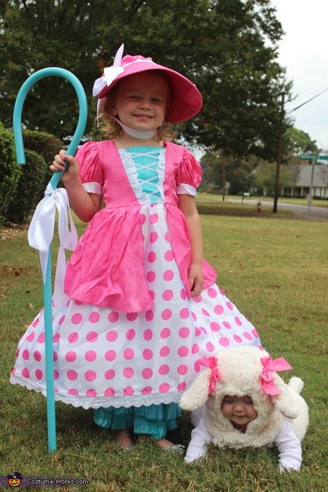 Mary Has a Little Lamb Costume Mary Had A Little Lamb Costume, Sisters Halloween Costumes Kids, Little Lamb Costume, Lamb Outfit, Costumes For Sisters, Halloween Costumes For Sisters, Nursery Rhyme Costume, Sheep Costume, Sister Halloween Costumes