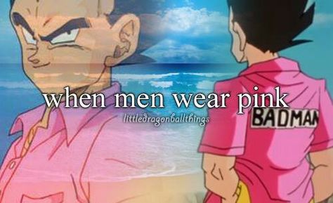 When men wear pink - Vegeta Badman Vegeta, Dbz Gt, Dbz Memes, Action Comics 1, Dragon Ball Z Shirt, Db Z, Leggings Shorts, Men Wear, Little Dragon