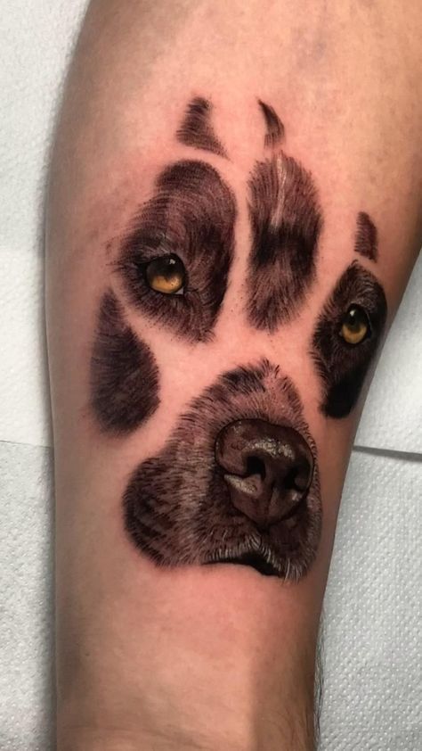 Tribute Tattoos, Dog Memorial Tattoos, Pawprint Tattoo, Dog Paw Tattoo, Paw Tattoo, Tattoo Dog, Tasteful Tattoos, Memorial Tattoos, Eye Tattoo