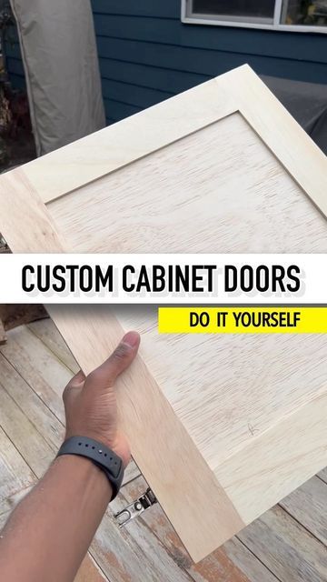 Plywood Cupboard Doors, How To Make Cabinet Doors Diy, Simple Cabinet Doors, Diy Cabinet Doors Easy, Diy Cupboard Doors, Cabinet Door Diy, How To Make Cabinet Doors, Building Cabinet Doors, Making Cabinet Doors