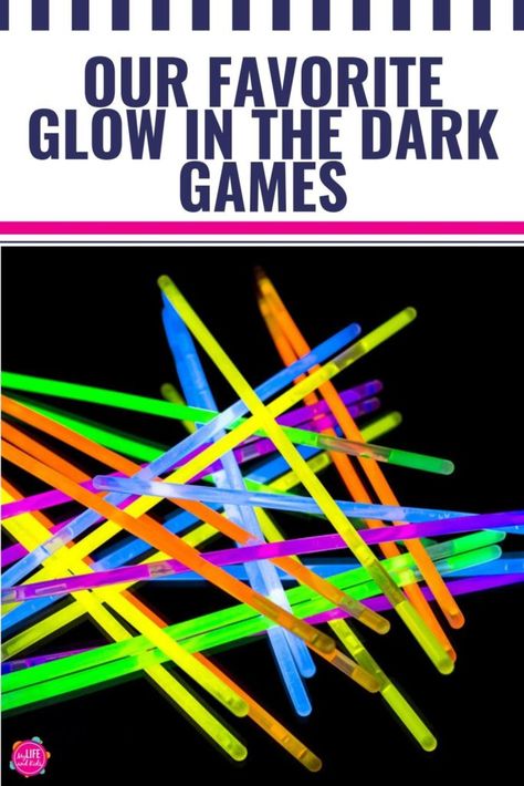 Having a party and need some fun activities to do? Why not try these glow in the dark games? They're great for kids, teens and adults. Whether you're having a birthday party, a sleepover or just want some fun glow stick games to play, you're in the right place. (We love the capture the flag glow in the dark game and the minute to win it glow in the dark game!) #games #party #glowinthedark Glow In The Dark Camping Ideas, Glow In The Dark Capture The Flag, Glow In The Dark Dodgeball, Glow In The Dark Minute To Win It Games, Glow In The Dark Games For Adults, Glowstick Games, Glow Party Games For Teens, Glow Stick Games, Glow In The Dark Activities