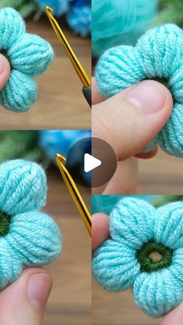 How To Crochet A Flower, Beginning Crochet Projects, Crochet Blanket For Beginners, Diy Crochet Flowers Tutorial, Flor A Crochet, Beginner Blanket, Flor Crochet, Crochet Wreath Pattern, Flowers For Beginners