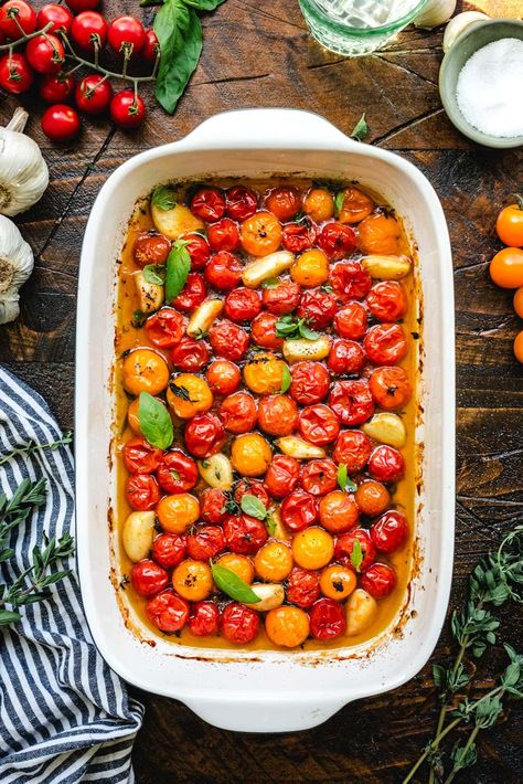 Quick Pizza Sauce, Cherry Tomato Pasta Sauce, Tomato Bake, Bruschetta Toppings, Cherry Tomato Sauce, Prevent Food Waste, Cherry Tomato Pasta, Salad Toppers, Tomato Season