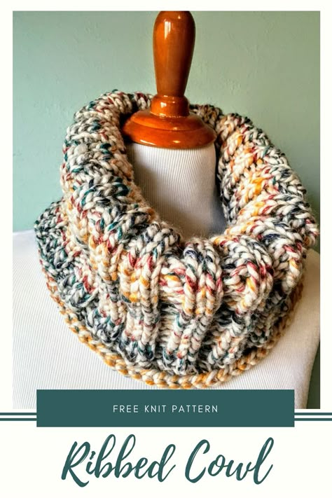 Easy Cowl Knitting Pattern, Easy Scarf Knitting Patterns, Knit Cowl Pattern Free, Knitted Cowl, Knitting Patterns Free Scarf, Cowl Knitting Pattern, Quick Knits, Easy Knitting Patterns, 짧은 머리