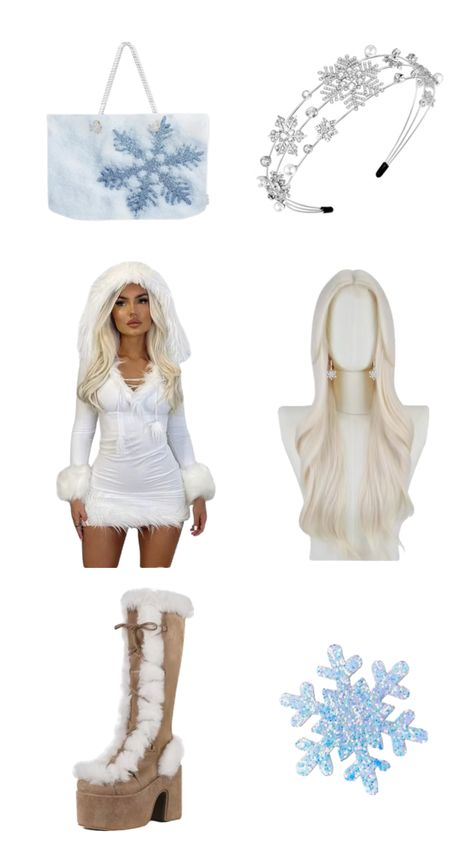 #winter #snow #season #costume #cosplay #outfit #rave #coachella Winter Wonderland Rave Outfit, Snow Bunny Rave Outfit, Cold Rave Outfits, Warm Rave Outfits, Winter Rave Outfits, Winter Wonderland Outfit, Cute Rave Outfits, Winter Rave, Penguin Theme