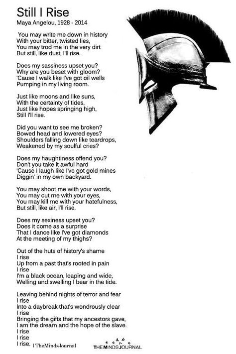 You May Write Me Down In History With Your Bitter, Twisted Lies - https://themindsjournal.com/you-may-write-me-down-in-history-with-your-bitter-twisted-lies/ Mya Angelou, Performance Poetry, Twisted Lies, Twisted Quotes, A Beautiful Soul, Better Mental Health, Maya Angelou Quotes, Inspirational Poems, History Quotes