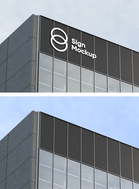 Building Sign Mockup — Mr.Mockup | Graphic Design Freebies Building Mockup, Sign Mockup Free, Mockup Graphic Design, Graphic Design Freebies, Graphic Design Mockup, Logo Mockups Psd, Free Logo Mockup, Logo Game, Building Logo